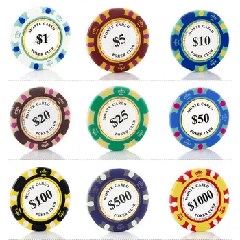 20 KS/VEĽA Pokerové Žetóny 14g Hliny/Žehlička/ABS 3 Farby Crown Casino Chips Texas Hold ' em Poker Veľkoobchod Žetóny, Klub