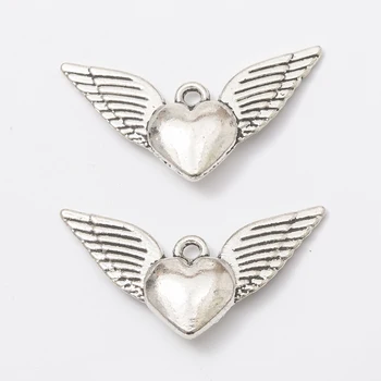 20 kusov retro kovové zliatiny zinku krídlo prívesok pre DIY handmade šperkov náhrdelník, takže 7314