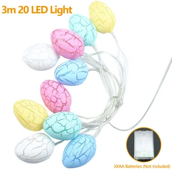 20 LED Farebné Veľkonočné Vajíčko Ornament Víla String Svetlá pre Domáce Záhradné Kryté Vonkajšie Dekorácie krúžok svetlo