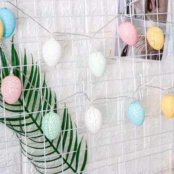 20 LED Farebné Veľkonočné Vajíčko Ornament Víla String Svetlá pre Domáce Záhradné Kryté Vonkajšie Dekorácie krúžok svetlo