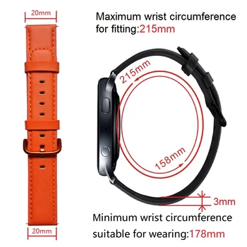 20 mm Kožené Watchband pravej Kože Vintage Náramkové Hodinky Pásmo pre Samsung Galaxy Sledovať Aktívny 2 42mm S2 Sledovať Popruhu Pásu