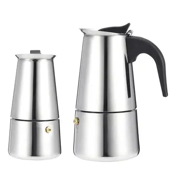 200/450ml Nehrdzavejúcej Ocele Coffee Pot Mocha Espresso, Latte Percolator kávovar s Elektrickým sporákom Filter Piť Cafetiere