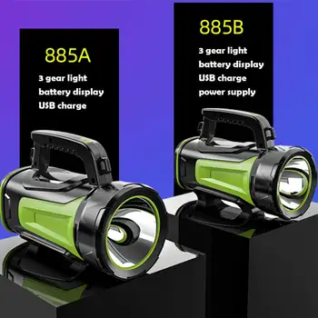 200-800W Vysoký Výkon Super Jasné LED Svetlomet, Vonkajšie Ručný Prenosný Reflektor Svietidla Nabíjateľná Baterka USB Lampa