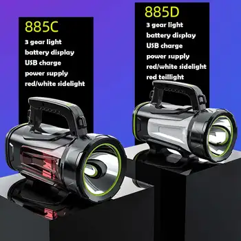 200-800W Vysoký Výkon Super Jasné LED Svetlomet, Vonkajšie Ručný Prenosný Reflektor Svietidla Nabíjateľná Baterka USB Lampa