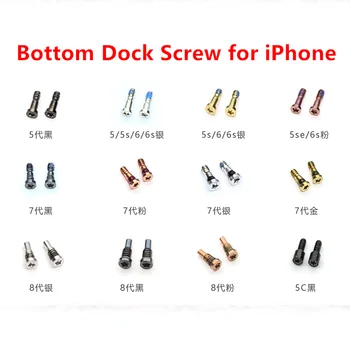 200pcs/veľa Spodný Dock Skrutku pre iPhone 4/4S, 5/5 6/6p 6S/6SP/SE 7/7P/8/8P X/XS/MAX 11/PRO/MAX s 1pc Pentagram skrutkovač