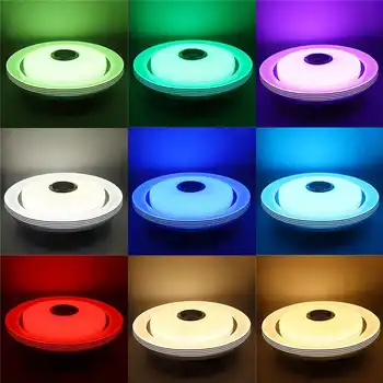 200W LED Stropné Svietidlo RGB Stlmiť Hudbu Stropné lampy, Diaľkové & APP control Flush AC220V pre domáce bluetooth reproduktor osvetlenie