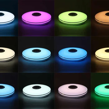 200W Moderné Led Stropné svietidlo Stmievateľné s bluetooth Reproduktor Aplikáciu Diaľkové Ovládanie RGB Hudby Lampa pre Obývacie Spálne
