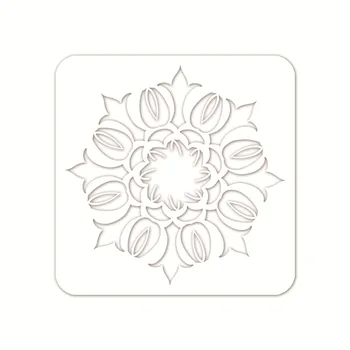 200x200mm Mandala Blany Domáce Dekorácie Kreslenie Laserom Rezané Plastové Steny Vzorkovníka Maľovanie pre Obklady Drevo, Textílie, 8 palcov