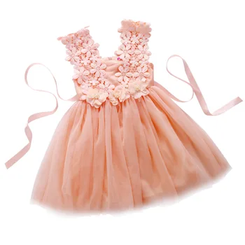 2016 Letné Baby Girl Dress Čipky Kvet Dieťa Dievča Oblečenie Princess Tutu detské Šaty vestidos infantis dievčatá tutu šaty