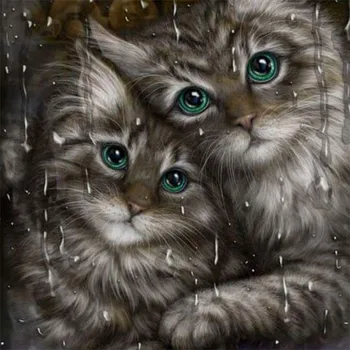 2017 krásne mačky Diy 5d Diamond Maľovanie Cross Stitch Diamond Mozaikový obraz Diamond Výšivky Diamond Obrazy zvierat