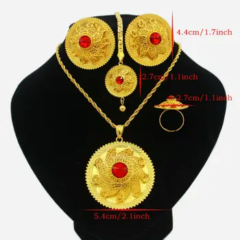 2017 Nové Etiópskej Svadobné/Strana Šperky Sady Zlatá Farba Šperky Habesha Africkej Ženy Strany Dary