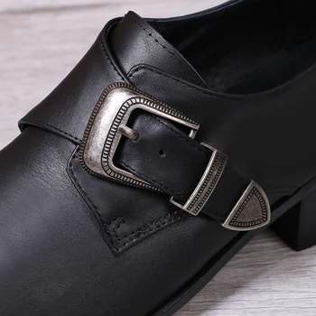 2017 Nové pánske obleku topánky čierne originálne kožené podlomili poukázal oxfords najvyššej kvality formálne šaty, svadobné topánky mužov EU46