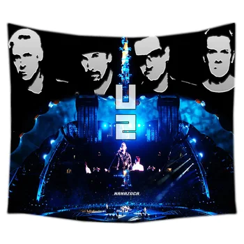 2017 Nové U2 Rocková Kapela Dizajn Stene Visí Gobelín Módne Wall Art Decor Gobelín Pláži Mat