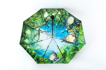 2017 Totoro Dáždnik Anime Studio Ghibli Dáždniky Daždivé Slnečný Lady Dáždnik Anti-UV Cartoon Raingear 5 Štýly Maloobchod Dáždniky