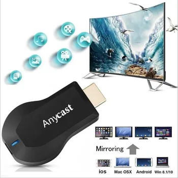 2019 AnyCast M9 plus TV Stick miracast Airplay HD 1080P Bezdrôtový WiFi Display Prijímača Modul kompatibilný s HDMI TV Stick