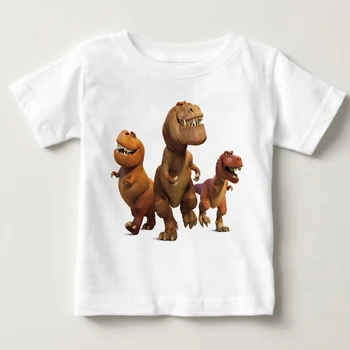 2019 Chlapec Dobré Dinosaura T Shirt Deti Lete Cartoon Tlačené Šaty Dievča Bavlna T-shirt Dieťa bielej Farby Tee Topy MJ