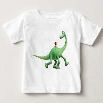 2019 Chlapec Dobré Dinosaura T Shirt Deti Lete Cartoon Tlačené Šaty Dievča Bavlna T-shirt Dieťa bielej Farby Tee Topy MJ