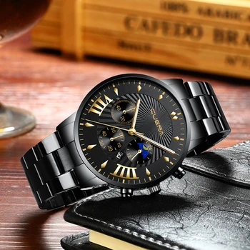2019 CUENA relogio masculino hodinky muži Móda Luxusné Crystal Business Sledovať Top Značky reloj
