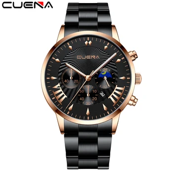 2019 CUENA relogio masculino hodinky muži Móda Luxusné Crystal Business Sledovať Top Značky reloj
