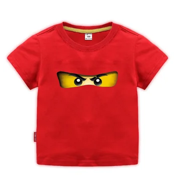 2019 Detský Letný Ninjago Legoes Vytlačené T Tričko Pre Chlapca, Krátke Rukávy Oblečenie Dievčatá Biely Čaj Topy Oblečenie Deti T-Shirt
