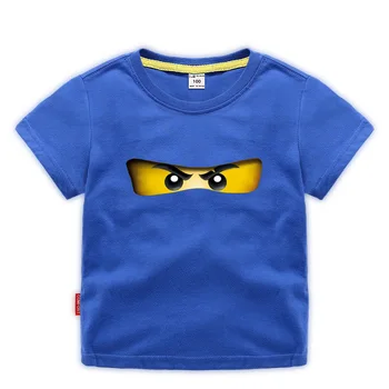 2019 Detský Letný Ninjago Legoes Vytlačené T Tričko Pre Chlapca, Krátke Rukávy Oblečenie Dievčatá Biely Čaj Topy Oblečenie Deti T-Shirt