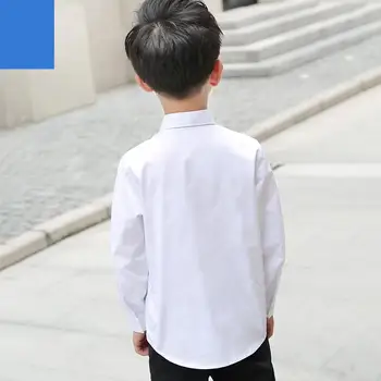 2019 Dospievajúcich Chlapcov Košele Školskú Uniformu Tričko Pre Chlapcov Zase Dole Golier Košele Biele Blúzky Deti Teen Oblečenie 6 8 10 12 14 Rokov