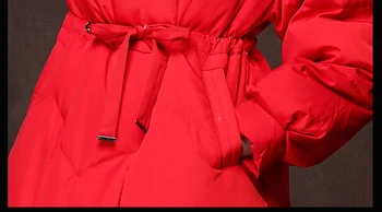 2019 dámske zimné dlho nadol bundy black red khaki zime s kapucňou na zips, plus veľkosť kabát žena zimná bunda