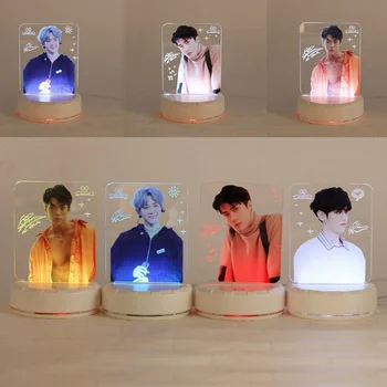 2019 EXO BAEKHYUN CHANYEOL SEHUN stolná Lampa Svetlo Stick LED Nočné Svetlo Nočné Lampy Lightstick Svetelné Grafické efekty Súbor