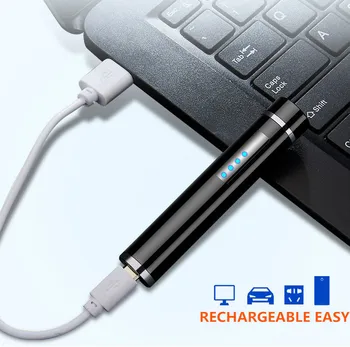 2019 Hot Prenosný Mini USB Elektronické Ľahšie dvojoblúk Valec, je Možné Dať Do Cigariet Box Vietor Dôkaz Nabíjateľná Ľahšie