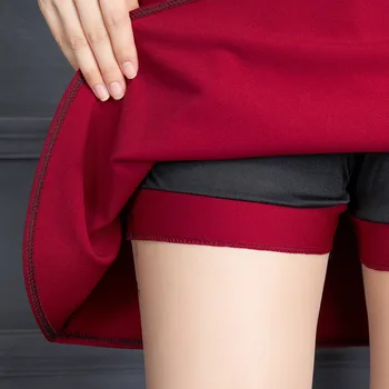 2019 Jar&jeseň Sexy Mini Sukne kórejský Slim Farbou Elastické Vrecko Vysoký Pás Skladaná Sukňa Plus Veľkosť Čierne čiary Sukne