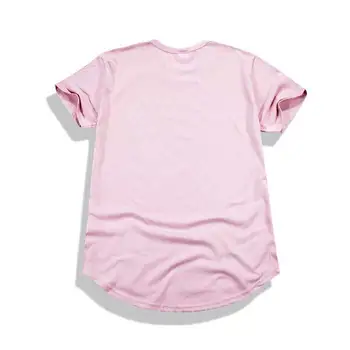2019 Lete Čistá T-tričko, ružová, čierna Veľkoobchod Rozšírené Dlho T shirt Mens Hip Hop Nový dizajn Ulici Mužov Lacné T tričko