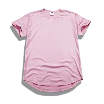 2019 Lete Čistá T-tričko, ružová, čierna Veľkoobchod Rozšírené Dlho T shirt Mens Hip Hop Nový dizajn Ulici Mužov Lacné T tričko