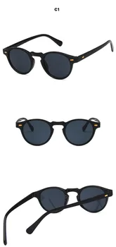 2019 Nové Módne Kolo Šošovky Clear Rámom slnečné okuliare Gregory Peck Značky Dizajnér muži ženy Slnečné okuliare, retro gafas oculos