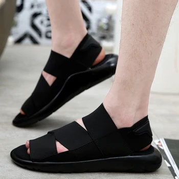 2019 Nové Značky Ploché Mužov Sandále Letné Topánky Muž Čierne Pláže Topánky Gladiator Pošmyknúť na Bežné Sandále Muži Móda Sandalias Hombre