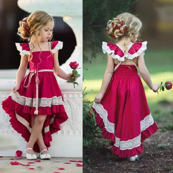 2019 Nové Čipky Baby Girl Dress Baby Dievčatá Šaty Princezná Šaty Deti Svadobné Kresťanské Strany Tutu Šaty