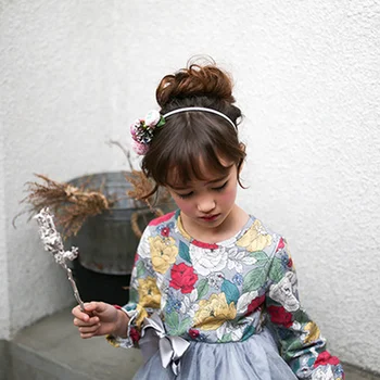 2019 Nový kórejský Lete Sto kvetov kvitne deti vlasy hoop deti hlavu kvet pokrývku hlavy Príliv vlasy kolíky headgears
