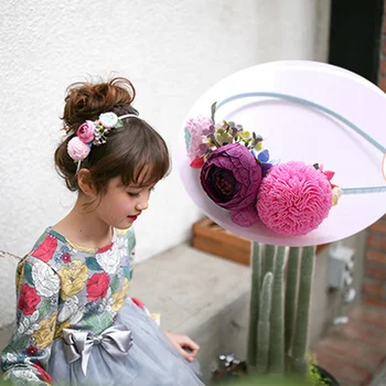 2019 Nový kórejský Lete Sto kvetov kvitne deti vlasy hoop deti hlavu kvet pokrývku hlavy Príliv vlasy kolíky headgears