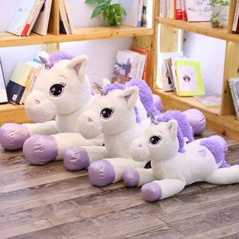 2019 nový príchod veľkých jednorožec plyšové hračky roztomilé ružové bielom koni mäkké bábiky plyšáka veľké hračky pre deti darček k narodeninám