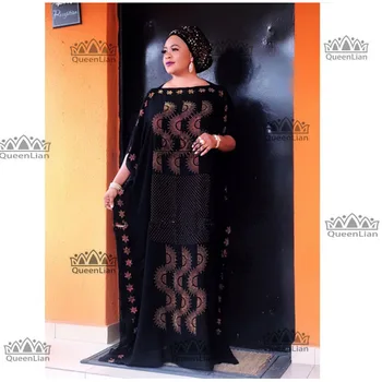 2019 Nových Afrických Diamond bavlna Šifón Dlho Dashiki Šaty Pre Lady Dĺžka :140 cm Široký:115 cm (zuan#）
