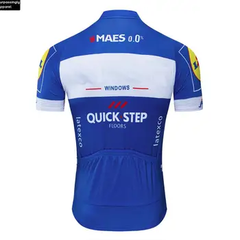 2019 Pro Tímy Najnovšie Modrá QUICK Step Cyklistika Dres Nastaviť MTB Cyklistické Oblečenie Letné Cyklistické Oblečenie Set sa Maillot Ropa Ciclismo