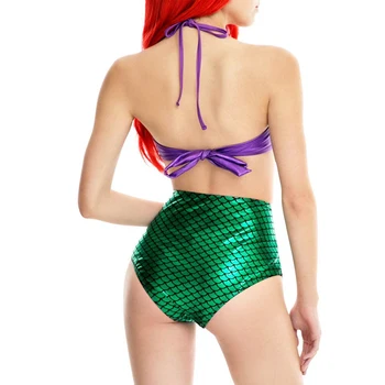 2019 Retro Morská Víla Plavky Underwire Push Up Vysoký Pás Bikini Set Sexy Ženy, Plavky Cosplay Plavky Biquni