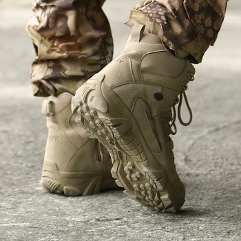 2019 Značky Vojenské Kožené Topánky Špeciálne Force Tactical Desert Combat pánske Topánky Outdoorové Topánky, Členkové Topánky