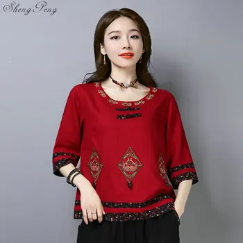 2019 Žena Čínskej Tradičnej Ženy, orientálne Čína oblečenie dámske topy a blúzky G148