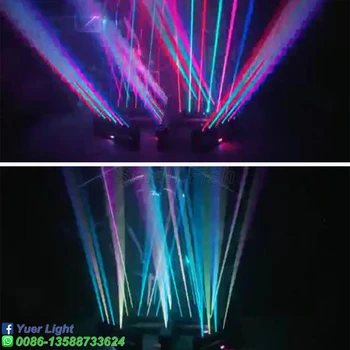 2020 6 Oči Plné Farebné Laserové Svetlo RGB 3in1 DMX512 Profesionálne Stage Účinok Projekčnej Lampy Domáce interiér Party Disco DJ Svetlá