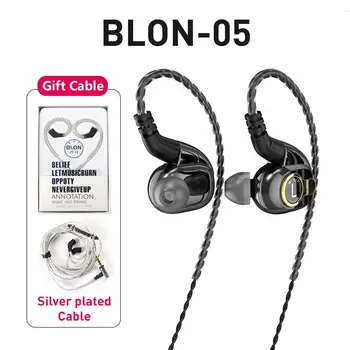 2020 BLON BL-05 2. Generácie 10 mm CNT Membrána In-ear Slúchadlá HiFi Slúchadlá Športové slúchadlá s 0.78 mm 2Pin Odnímateľný Kábel