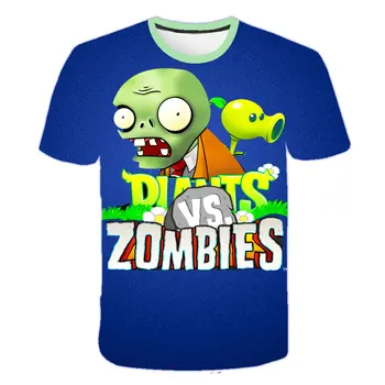 2020 detské Letné Oblečenie Roztomilý Rastliny vs Zombie Wars Série T-shirt Cartoon Chlapci T Košele T Dieťa Dievčatá Topy Teenager Tričko