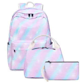 2020 Dievčatá Školský Batoh Prúžok Aktovka fit 14inch Notebook Bookbag pre Dospievajúce Dievčatá, Deti, Školské Tašky, Cestovné Daypack