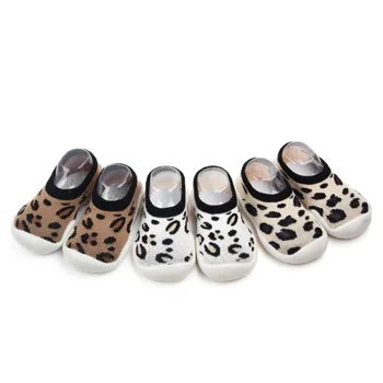 2020 Dieťa Leopard Bavlnené Ponožky Topánky Novorodenca Vnútorné Podlahy Topánky Prewalker TPE Non-slip Jediným Topánky Baby Chlapci, Dievčatá Jasličky Topánky