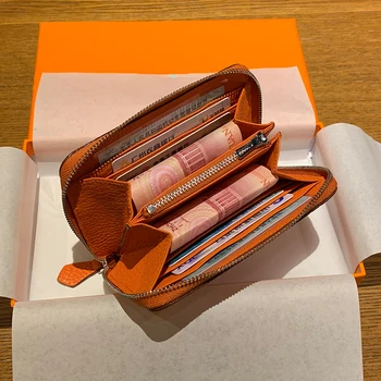 2020 dámske Krátke Togo Kožené Mince Taška s Koženými Zips a Multi Card Vrecko, Náprsné tašky pre Ženy Peňaženky Designer Wallet