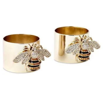 2020 Horúce Trendy Veľká Zlatá Farba Bee Prstene Pre Ženy, Luxusné Zlatá Farba Ženské Šperky Narodeninovej Party Doplnky Valentine Dary